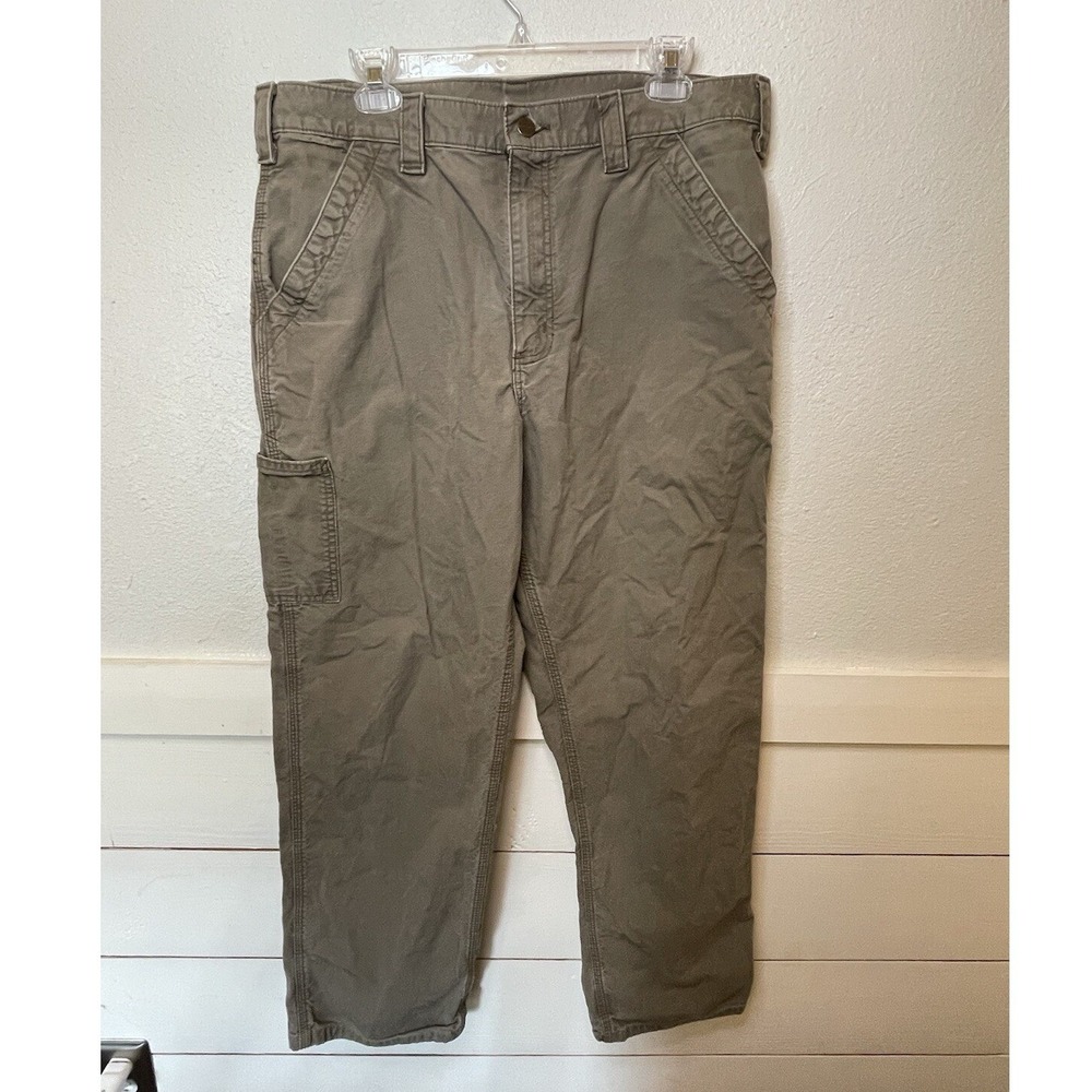 Carhartt Force Relaxed‎ Fit Ripstop Cargo Work Pants Mens Beige 42x30 BN4200-M